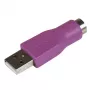 StarTech.com Adattatore sostitutivo da tastiera PS/2 a USB – M/F, USB A, PS/2, viola