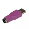 StarTech.com Adattatore sostitutivo da tastiera PS/2 a USB – M/F, USB A, PS/2, viola