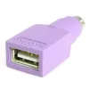 StarTech.com Adattatore sostitutivo da tastiera USB a PS/2 – F/M, PS/2, USB A, viola