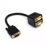 StarTech.com VGASPL1VV cavo splitter video da VGA a 2x VGA, HD-15 maschio/femmina, 0,3 m, placcato oro, nero