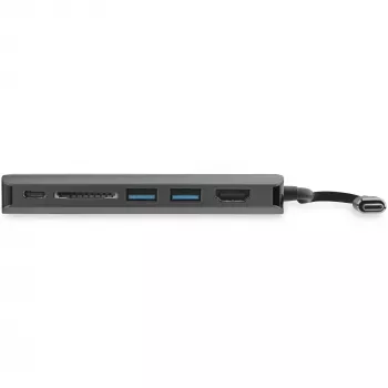 StarTech.com Adattatore multiporta USB C – dock da viaggio USB-C con HDMI 4K, hub 3x USB 3.0, SD/SDHC, GbE, PD 3.0 60W pass-through – USB Type-C/Thunderbolt 3 – sostituisce DKT30CSDHPD