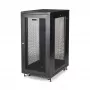 StarTech.com Armadio rack server 24U a 4 montanti, armadio rack dati 19 pollici con chiusura per apparecchiature informatiche/AV/IT, rack per ufficio/rete domestica con ruote e guide di montaggio regolabili