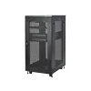 StarTech.com Armadio rack server 24U a 4 montanti, armadio rack dati 19 pollici con chiusura per apparecchiature informatiche/AV/IT, rack per ufficio/rete domestica con ruote e guide di montaggio regolabili