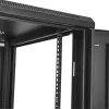 StarTech.com Armadio rack server 24U a 4 montanti, armadio rack dati 19 pollici con chiusura per apparecchiature informatiche/AV/IT, rack per ufficio/rete domestica con ruote e guide di montaggio regolabili