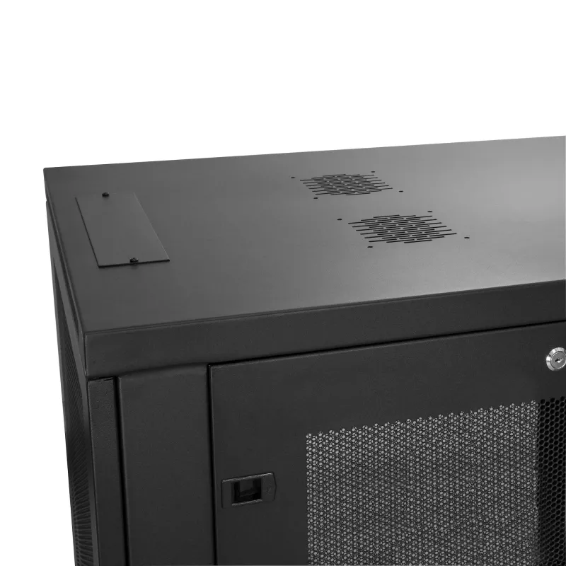 StarTech.com Armadio rack server 24U a 4 montanti, armadio rack dati 19 pollici con chiusura per apparecchiature informatiche/AV/IT, rack per ufficio/rete domestica con ruote e guide di montaggio regolabili