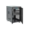 StarTech.com Armadio rack server 18U a 4 montanti, armadio rack dati 19 pollici con chiusura per apparecchiature informatiche / AV / IT, rack per ufficio / rete domestica con ruote e guide di montaggio regolabili