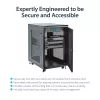StarTech.com Armadio rack server 18U a 4 montanti, armadio rack dati 19 pollici con chiusura per apparecchiature informatiche / AV / IT, rack per ufficio / rete domestica con ruote e guide di montaggio regolabili