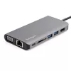 StarTech.com Adattatore multiporta USB-C – mini dock da viaggio USB-C con HDMI 4K o VGA 1080p – hub 3x USB 3.0, SD, GbE, audio, PD 100W pass-through – docking station portatile per laptop/tablet