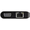 StarTech.com Adattatore multiporta USB-C – mini dock da viaggio USB-C con HDMI 4K o VGA 1080p – hub 3x USB 3.0, SD, GbE, audio, PD 100W pass-through – docking station portatile per laptop/tablet