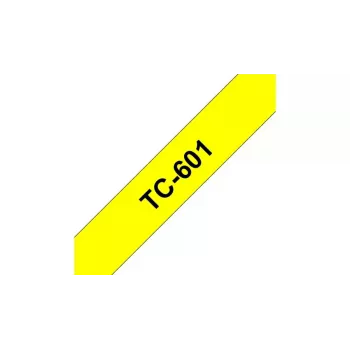Nastro per etichettatura Brother TC601 12mm nero su giallo