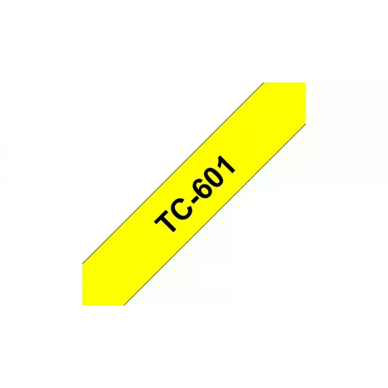 Nastro per etichettatura Brother TC601 12mm nero su giallo