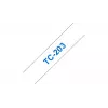 Nastro per etichettatura 12 mm Brother TC203 blu su bianco