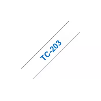 Nastro per etichettatura 12 mm Brother TC203 blu su bianco