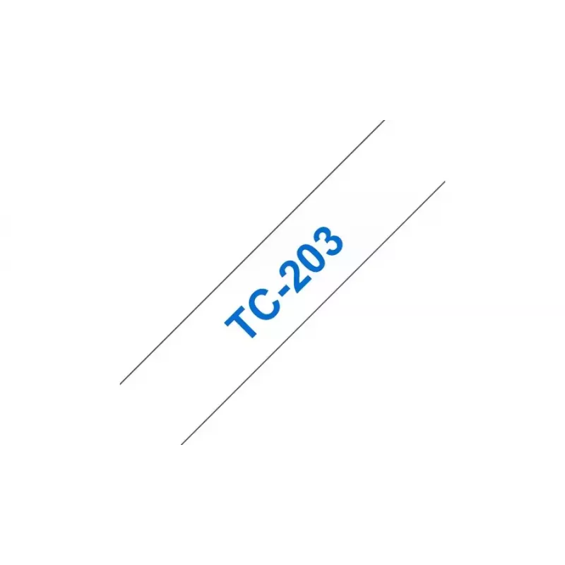 Nastro per etichettatura 12 mm Brother TC203 blu su bianco