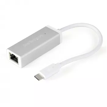 StarTech.com Adattatore da USB-C a Gigabit Ethernet – argento, con cavo, USB, Ethernet, 5000 Mbit/s, argento