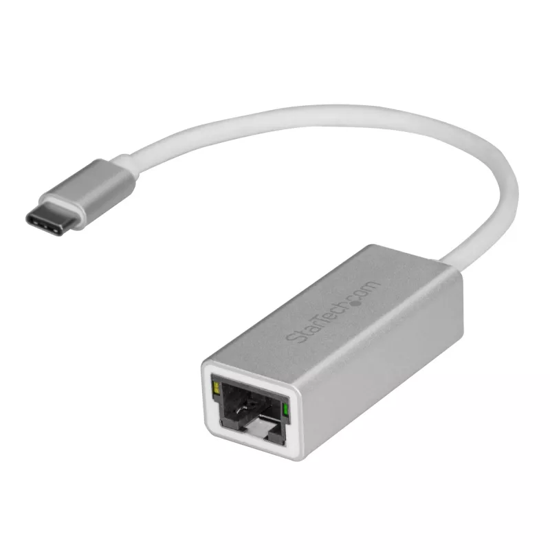 StarTech.com Adattatore da USB-C a Gigabit Ethernet – argento, con cavo, USB, Ethernet, 5000 Mbit/s, argento