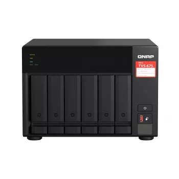 QNAP TVS-675 NAS tower ZhaoXin KaiXian KX-6000 KX-U6580 8 GB DDR4 0 TB QuTS hero Black