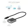 StarTech.com Adattatore da USB-C a VGA – 1080p adattatore dongle USB Type-C a VGA – convertitore video da USB-C (DP Alt Mode) a monitor/display VGA – compatibile Thunderbolt 3 – cavo integrato da 30 cm – versione migliorata di CDP2VGA