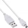 Cavo Mini USB 2.0 InLine, Type-A maschio / Mini-B maschio (5 poli), bianco, 0,5 m
