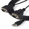 StarTech.com ICUSB2322F cavo adattatore FTDI da USB a seriale RS232 a 2 porte, USB 2.0, 2,1 m, nero