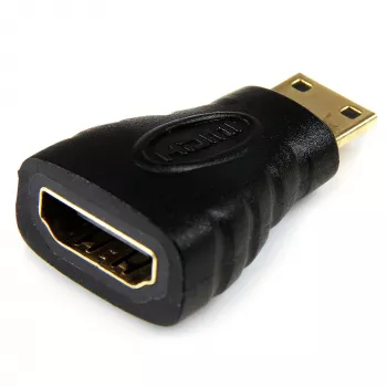 StarTech.com Adattatore da Mini HDMI a HDMI – adattatore HDMI High Speed 4K – adattatore HDMI High Speed Ultra HD 4K 30Hz – HDMI 1.4 – connettori placcati oro – adattatore Mini HDMI 4K UHD – nero