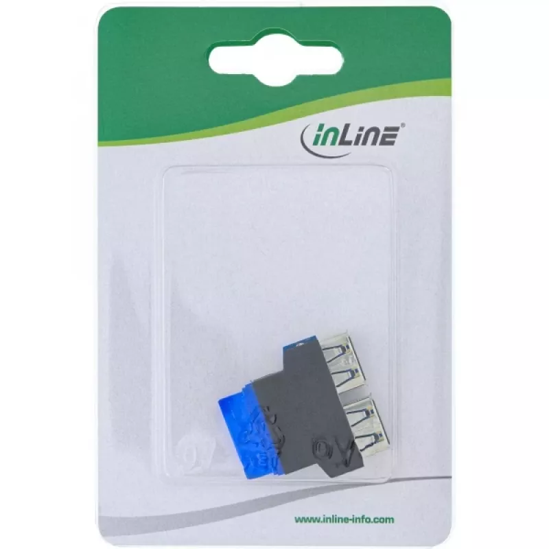 InLine Adattatore USB 3.0 interno 2x USB A femmina su header scheda madre