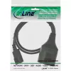 InLine Cavo di alimentazione, C14 a presa Schuko, nero, 1 m