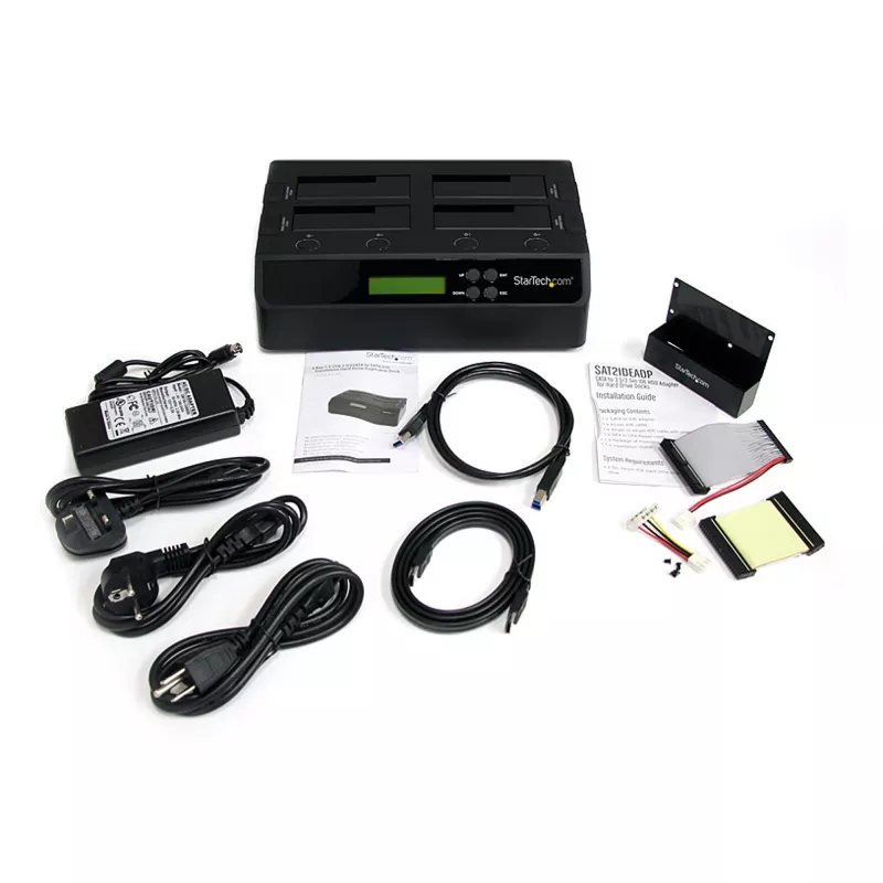 StarTech.com Dock duplicatore di dischi rigidi HDD standalone 1:3 da 4 bay USB 3.0 eSATA a SATA