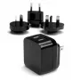 StarTech.com caricabatterie USB da parete a doppia porta – viaggi internazionali – 17W/3,4A – nero