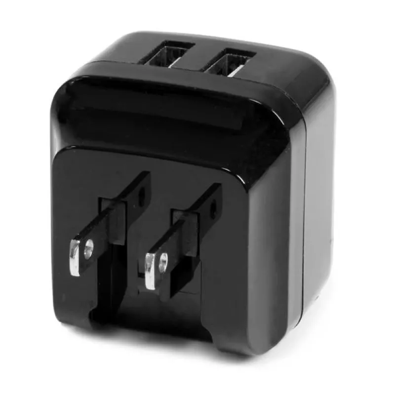 StarTech.com caricabatterie USB da parete a doppia porta – viaggi internazionali – 17W/3,4A – nero
