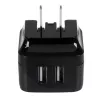 StarTech.com caricabatterie USB da parete a doppia porta – viaggi internazionali – 17W/3,4A – nero