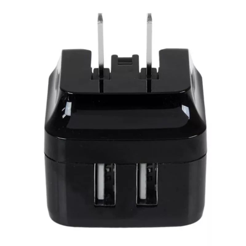 StarTech.com caricabatterie USB da parete a doppia porta – viaggi internazionali – 17W/3,4A – nero