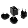 StarTech.com caricabatterie USB da parete a doppia porta – viaggi internazionali – 17W/3,4A – nero