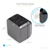 StarTech.com caricabatterie USB da parete a doppia porta – viaggi internazionali – 17W/3,4A – nero
