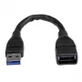StarTech.com cavo prolunga USB 3.0 A-A – 6 pollici, nero, 0,152 m, USB A, USB A, USB 3.2 Gen 1 (3.1 Gen 1), 5 Gbit/s, nero
