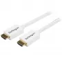 StarTech.com HD3MM7MW cavo High Speed HDMI CL3 per installazione a parete, M/M, 7 m (23 ft), 30/32 AWG, connettori placcati oro, bianco