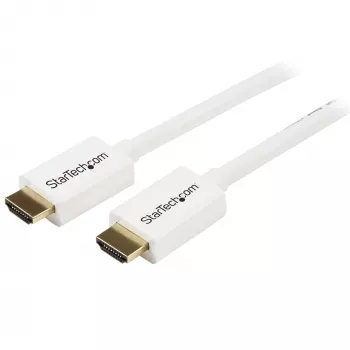 StarTech.com cavo HDMI con Ethernet certificato CL3 da 5 m / 16 ft – cavo HDMI Ultra HD certificato per installazione a parete – cavo HDMI High Speed 4K 30 Hz UHD – 10,2 Gbit/s – cavo video/display HDMI 1.4 – 30 AWG, bianco