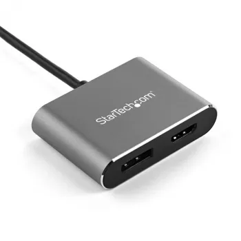 StarTech.com adattatore video multiporta USB-C – adattatore monitor USB-C a HDMI 2.0 o DisplayPort 1.2 4K 60Hz – convertitore display USB Type-C 2 in 1 HDMI/DP HBR2 HDR – compatibile Thunderbolt 3