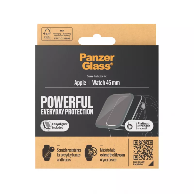PanzerGlass ® Apple Watch Series 9 | 8 | 7 | 45mm | vetro protettivo per display