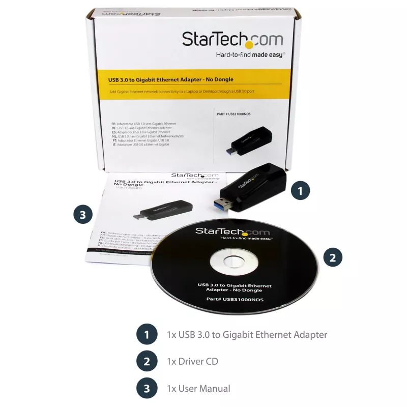 StarTech.com adattatore di rete USB 3.0 a Gigabit Ethernet NIC – 10/100/1000 Mbit/s