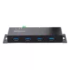 StarTech.com hub USB 3.0 industriale a 4 porte 5Gbps, hub USB robusto con protezione ESD, montaggio DIN/parete/tavolo hub USB-A, espansione USB con connettori con blocco, Heavy Duty – TAA