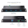 StarTech.com hub USB 3.0 industriale a 4 porte 5Gbps, hub USB robusto con protezione ESD, montaggio DIN/parete/tavolo hub USB-A, espansione USB con connettori con blocco, Heavy Duty – TAA
