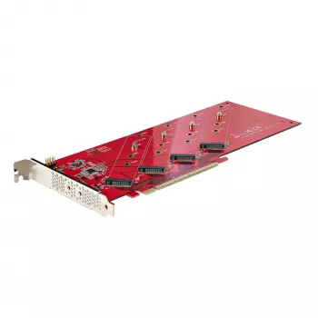 StarTech.com scheda adattatore Quad M.2 PCIe, PCIe x16 su Quad NVMe o AHCI M.2 SSD, PCI Express 4.0, 7,8 GBps per unità, biforcazione richiesta, compatibile Windows/Linux