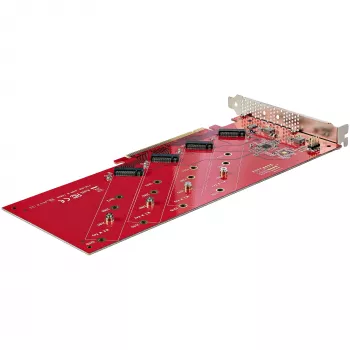StarTech.com scheda adattatore Quad M.2 PCIe, PCIe x16 su Quad NVMe o AHCI M.2 SSD, PCI Express 4.0, 7,8 GBps per unità, biforcazione richiesta, compatibile Windows/Linux