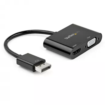 StarTech.com adattatore DisplayPort a HDMI VGA - DisplayPort 1.2 HBR2 a HDMI 2.0 (4K 60Hz) o convertitore dongle VGA 1080p - adattatore monitor DP a HDMI o VGA - adattatore display video digitale
