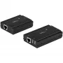 StarTech.com hub extender USB 2.0 a 4 porte tramite un singolo cavo Ethernet CAT5e/CAT6 (RJ45) – 100 m – kit adattatore hub extender USB – case in metallo – alimentazione esterna – 480 Mbit/s