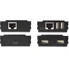 StarTech.com hub extender USB 2.0 a 4 porte tramite un singolo cavo Ethernet CAT5e/CAT6 (RJ45) – 100 m – kit adattatore hub extender USB – case in metallo – alimentazione esterna – 480 Mbit/s