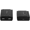 StarTech.com hub extender USB 2.0 a 4 porte tramite un singolo cavo Ethernet CAT5e/CAT6 (RJ45) – 100 m – kit adattatore hub extender USB – case in metallo – alimentazione esterna – 480 Mbit/s