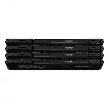 Kingston Technology FURY Beast 64GB 3600MT/s DDR4 CL18 DIMM (kit da 4) nero