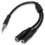 StarTech.com cavo splitter stereo sottile – connettore maschio 3,5 mm su 2x connettore femmina 3,5 mm